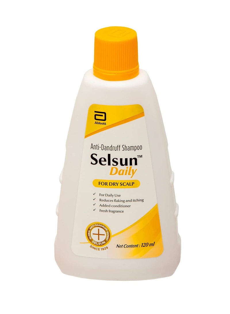 Selsun Daily Anti Dandruff Shampoo for Dry Scalp 120ml - Image 1