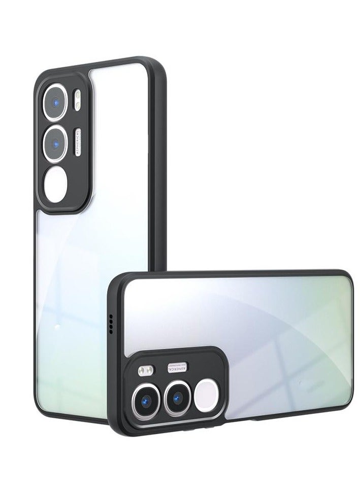 جراب حمايه شفاف مضاد للاصفرار ومقاوم للصدمات متوافق مع Vivo Y19s/Y19S Pro / Y29 5G (شفاف)