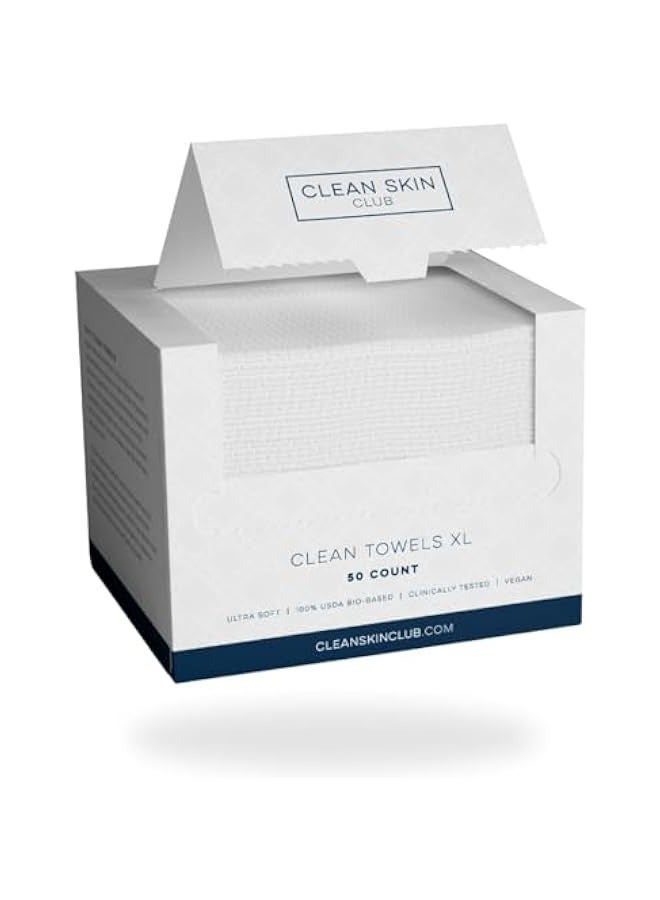 Generic Biobased Face Towel XL - 50 Ct, Ultra Soft, Disposable Makeup Remover Wipes  - Image 1