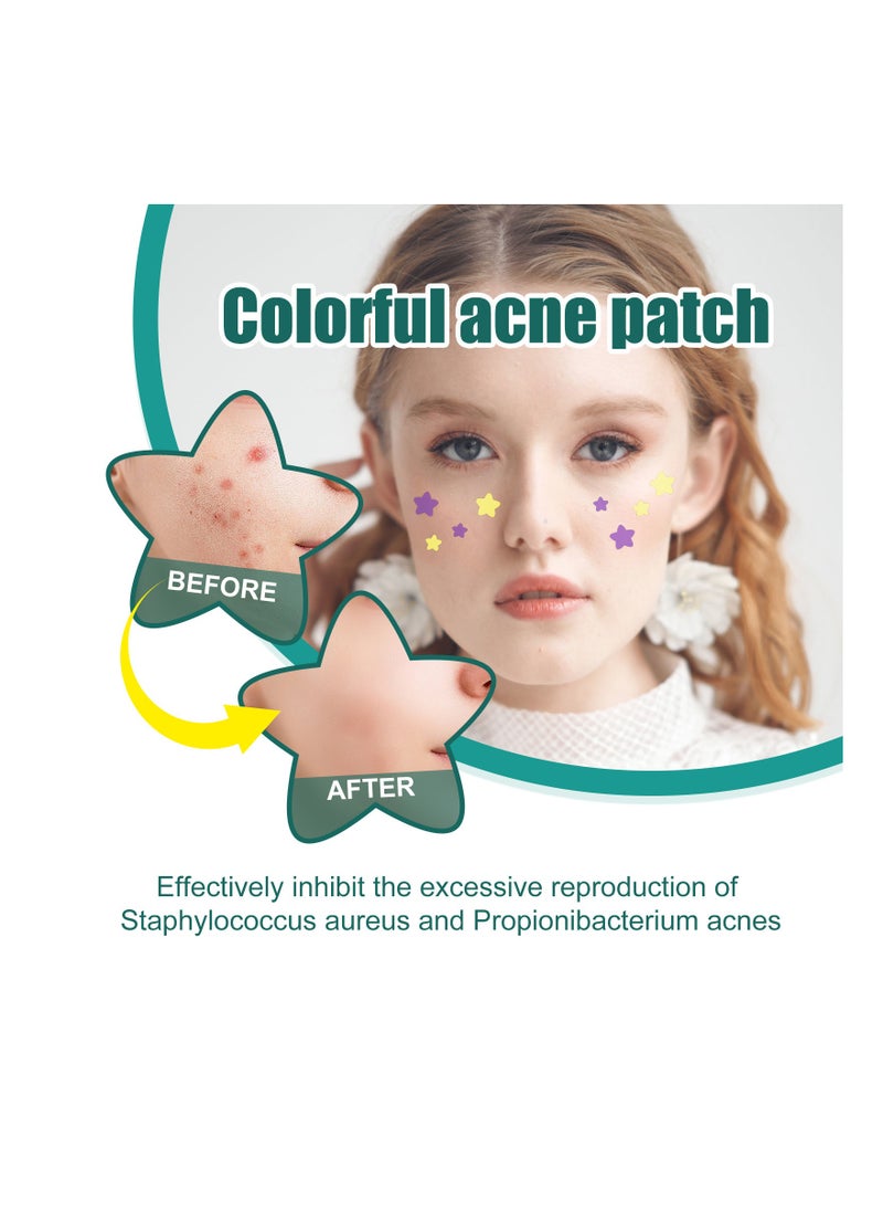 EELHOE Acne  Pimple Patch 112 Patches Star Shaped Repair Acne Fade Spots Acne Prints Cover Acne Repair Patch  Repairs Acne And Reduces Scarring Fades Dark Spots And Acne Marks Safe And Gentle On Skin  - Image 2