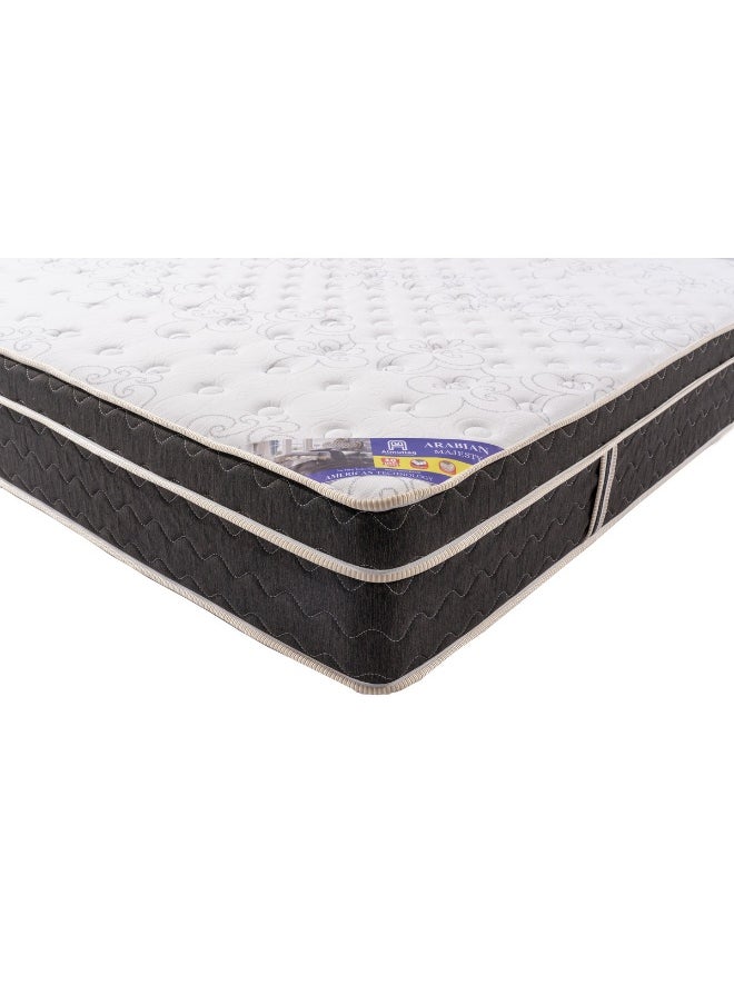 Almutlaq Furniture Arabian Majesty - Enhanced Pocker Springs Mattress For Exceptional Support And Comfort Sleep Experience - Double Size 200x120x28 CM - Colour White Black  - Image 1
