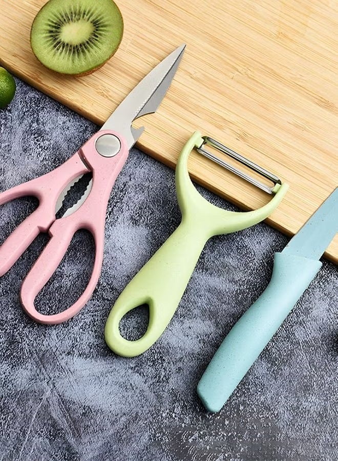 7-Piece Knife And Cutting Board Set,Non-Stick Blades With High-Graden Stainless Steel Kitchen Knives Sets,Chef Knives For Home,Camping,Hiking,Travel,Picnicking And BBQ - Image 3