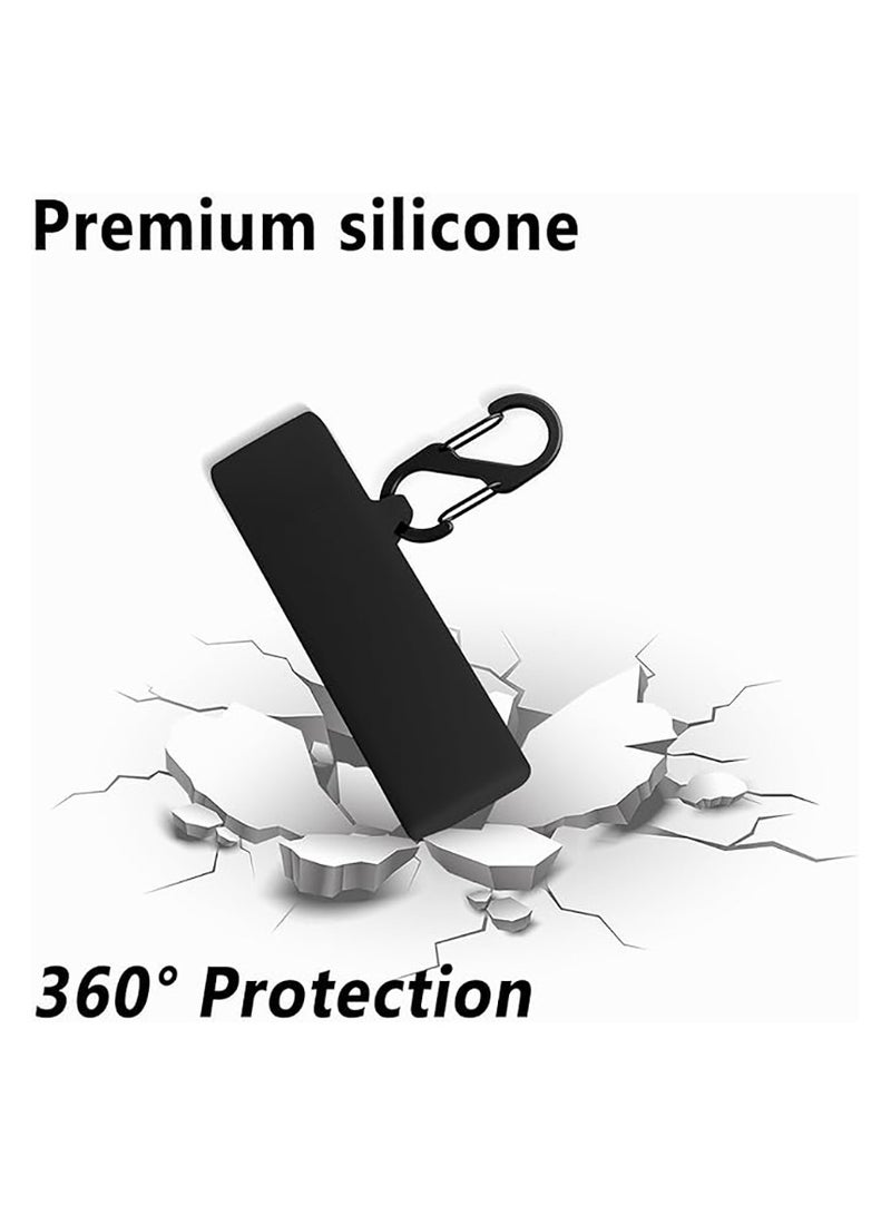 Silicone Case for Anker Soundcore A30i, Protective Cover with Carabiner (Black) - Image 4