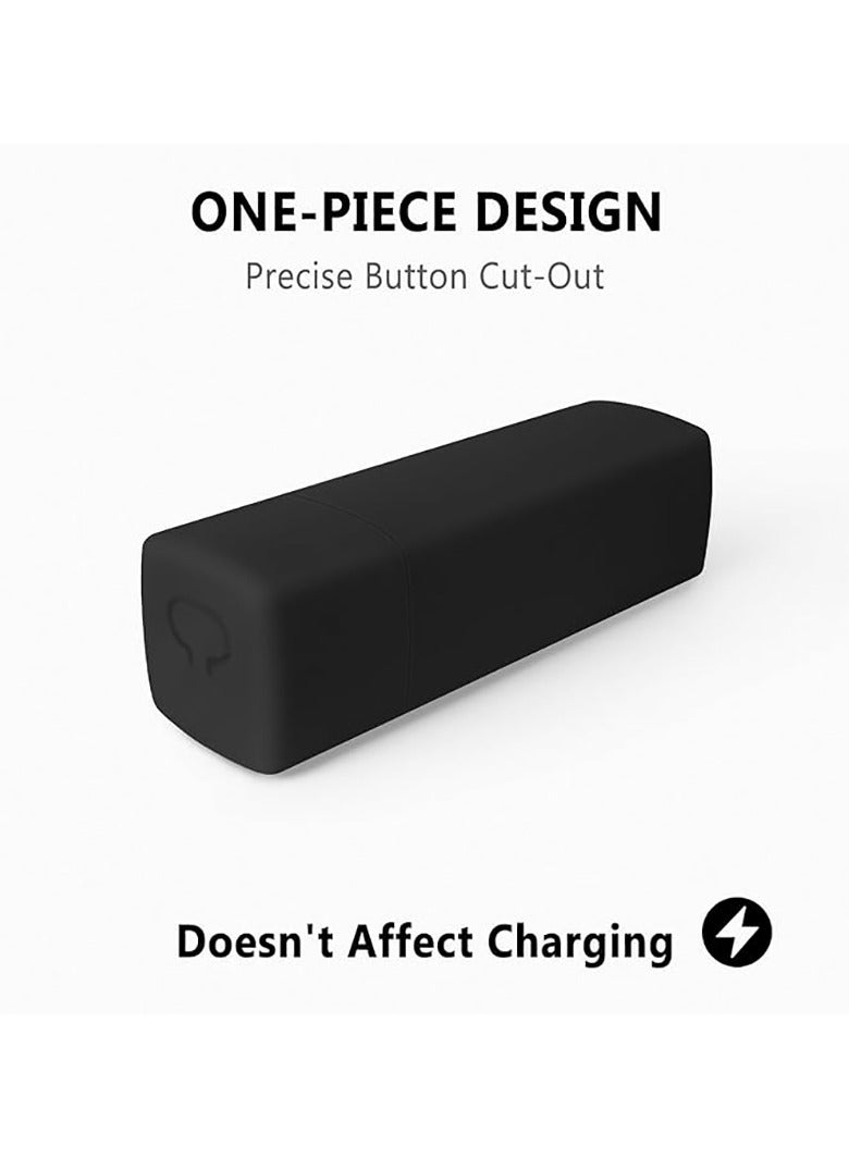 Silicone Case for Anker Soundcore A30i, Protective Cover with Carabiner (Black) - Image 5