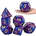 Arrowbash 6 Pcs Jumbo Polyhedra Dice 394 Inch Jumbo Foam Polyhedral Dice 6 Set 4 6 8 10 12 Sides Gifts for Games Teach Numbers Addition Subtraction Probability Learning Starry Sky Purple - Image 2
