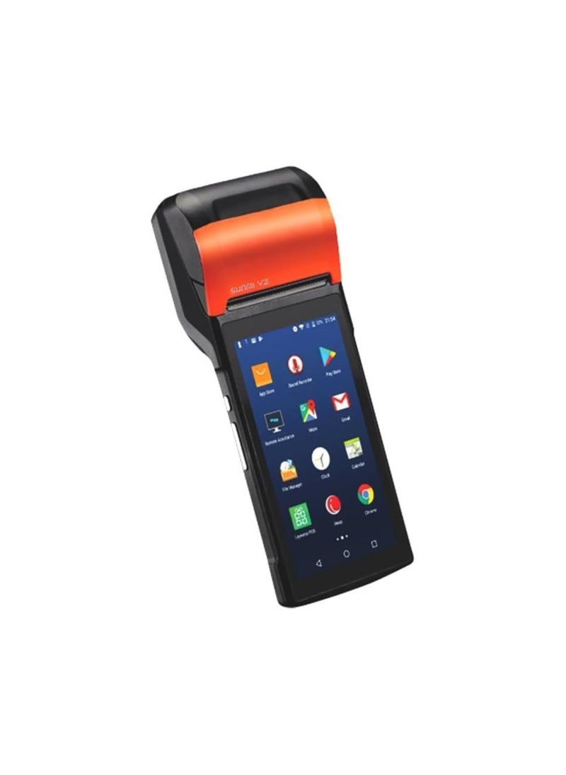 Sunmi V2 POS Terminal with Receipt Printer, Speaker, Camera and Barcode Scanner All in One Handheld PDA Printer, Android 7.1 System, Support 4G, WiFi and Bluetooth.