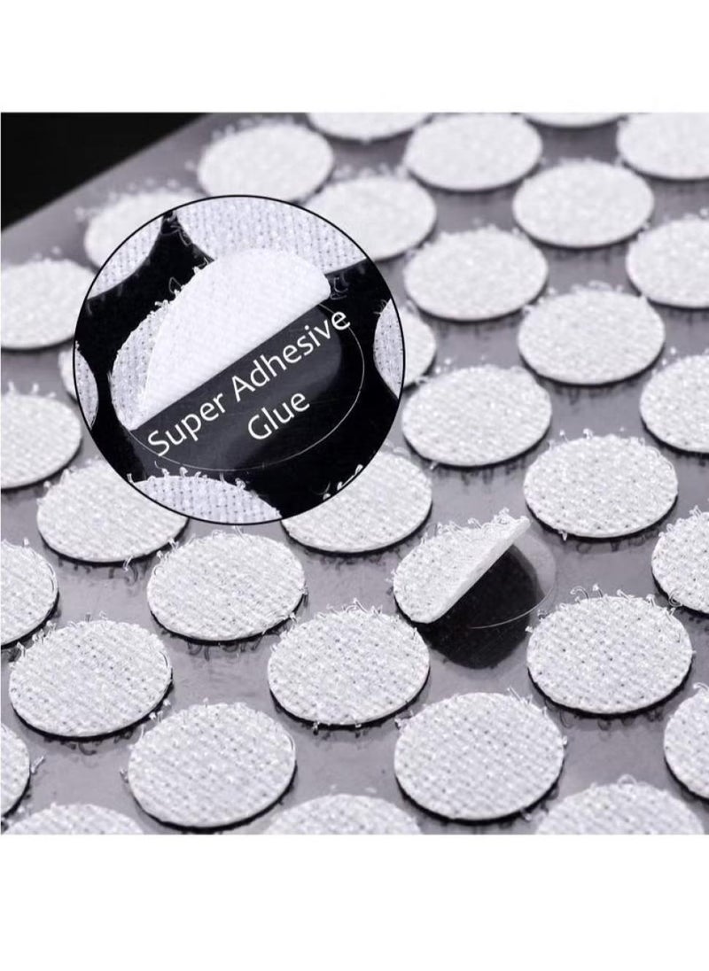 Al Kanzi Self Adhesive Dots, Tapes Sticky Back Coins Dots with Hook and Loop Velcro Round Pads, 20mm Diameter Strong Waterproof Round Dot, Dots with Adhesive for Home Office School 300Pcs (150 Pairs)  - Image 2
