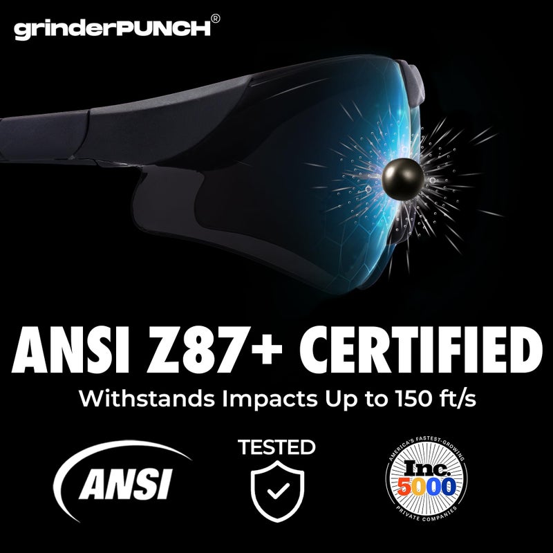 grinderPUNCH Bifocal Safety Sunglasses Sun Reading Glasses ANSI Z87 Impact Resistant Magnifier Sun Readers for Work Men Women +1.50 - Image 2
