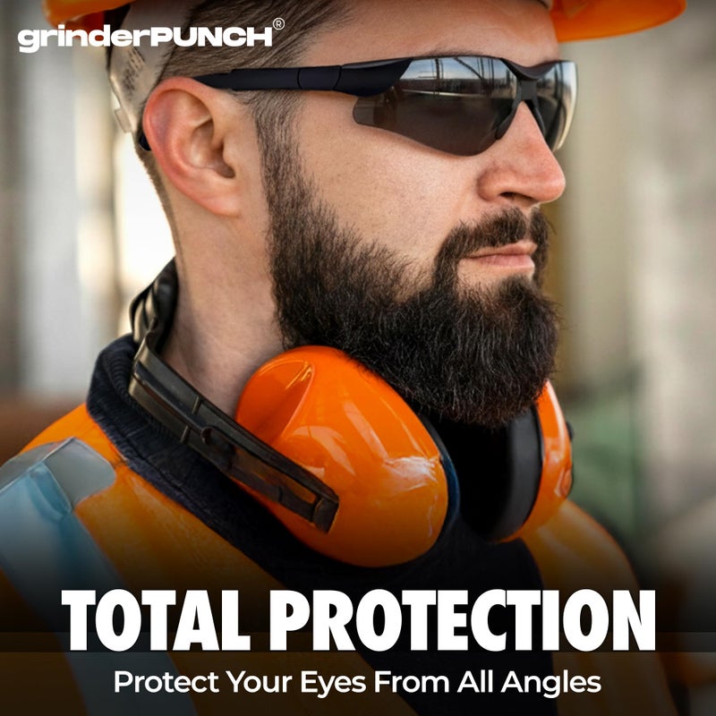 grinderPUNCH Bifocal Safety Sunglasses Sun Reading Glasses ANSI Z87 Impact Resistant Magnifier Sun Readers for Work Men Women +1.50 - Image 4