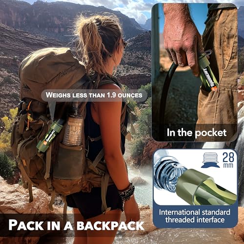 Lormandy Straw Water Filter 5 Pack – Outdoor Camping & Hiking Survival Gear Kit for Family Use, Ultra-Light Personal Filter Straws for Backpacking, Travel, Bug-Out Bags and Emergency Preparedness - Image 5