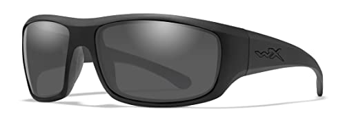 Wiley X WX Omega Sunglasses, Safety Glasses for Men and Women, UV Eye Protection for Shooting, Fishing, Biking, and Extreme Sports, Matte Black Frames, Tinted Lenses - Image 1
