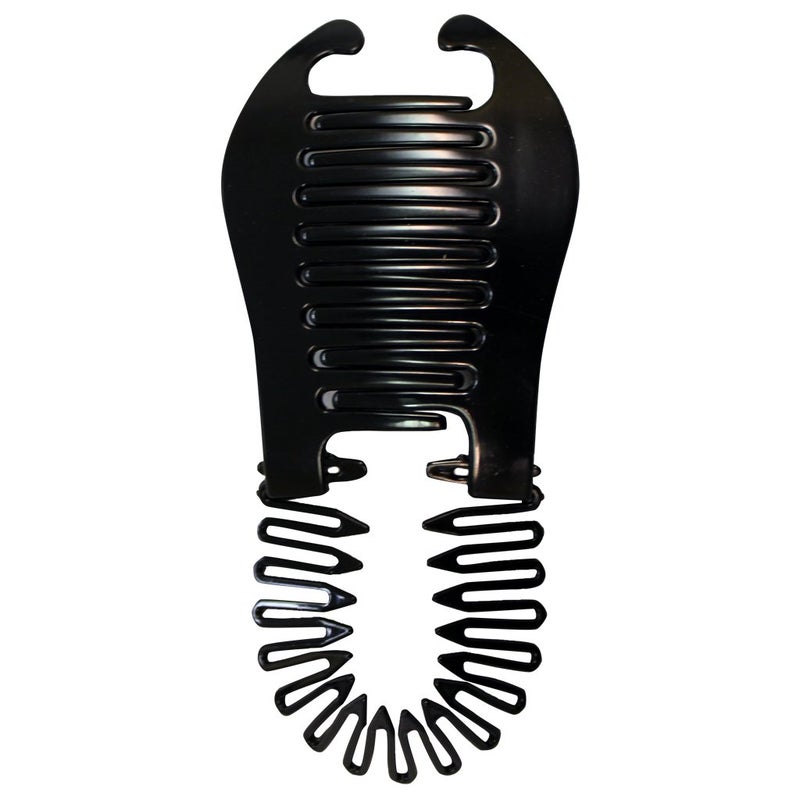 Mia ePony Elongated Ponytail Holder Modernized Banana Clip Top Opens for a Hollywood Hairstyle for Women Teens Hair Stylists  Black