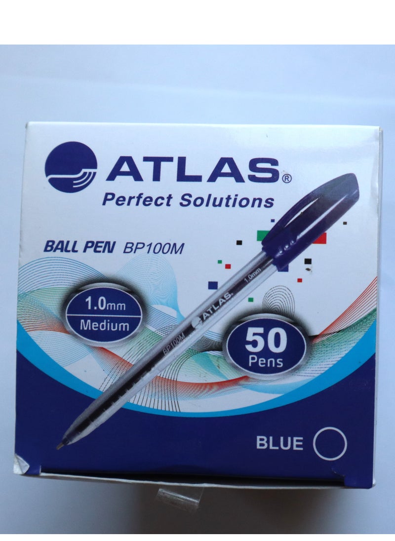 ATLAS Atlas Ball Pen - 1.00MM 50PCS Box- Blue  - Image 3