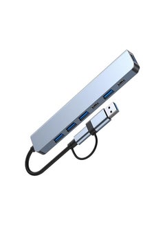General USB Extender for Type-c & Type-a Port, 7 in 1 USB spliter, Computer Accessory with USB-C USB-A, dongle Adapter for Tablet Phone PC,Compatible with HP Dell Lenovo Galaxy and More  - Image 1