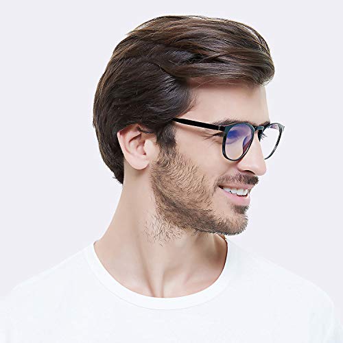 FEIYOLD Blue Light Blocking Glasses Women/Men,Retro Round Anti Eyestrain Computer Gaming Glasses(2Pack) - Image 3
