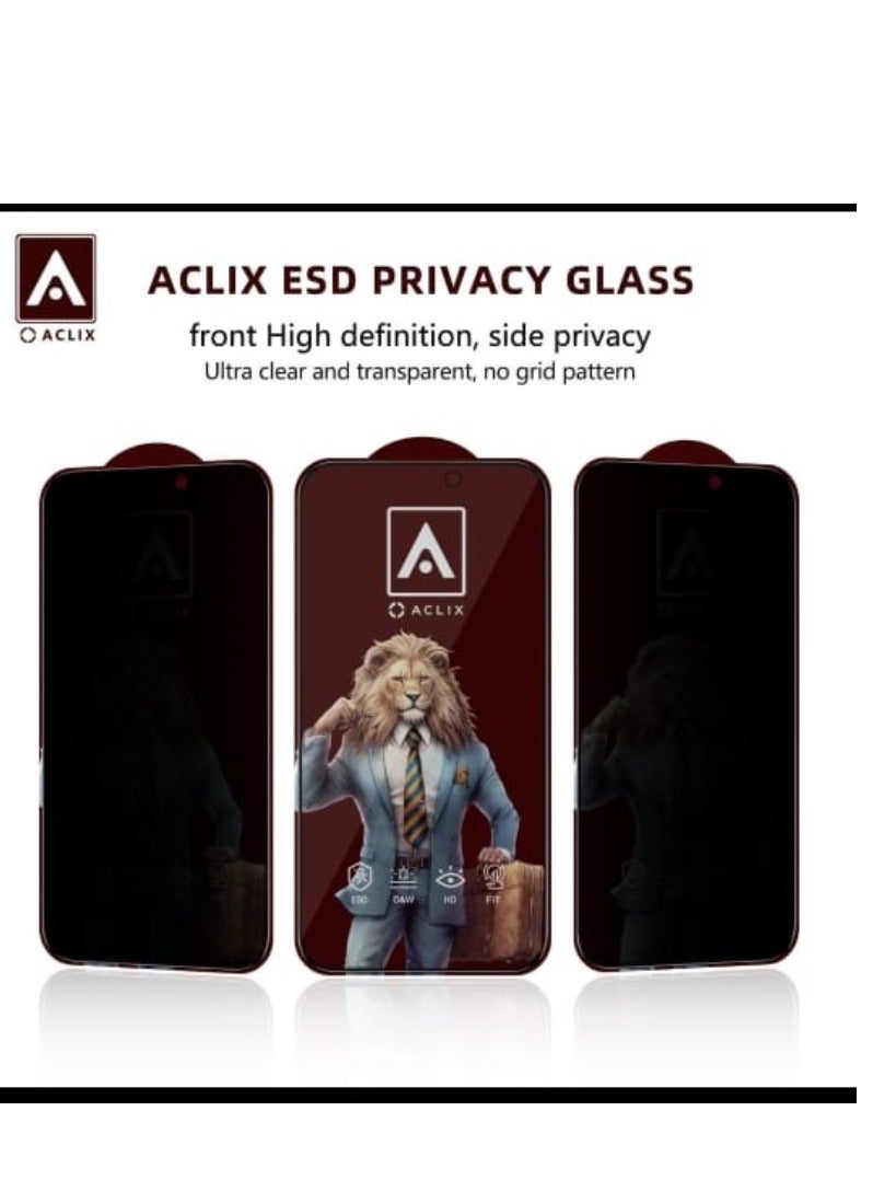 ACLIX Screen protector compatible with Xiaomi Redmi A1+ Screen Protector Tempered Glass (Privacy) - Image 2