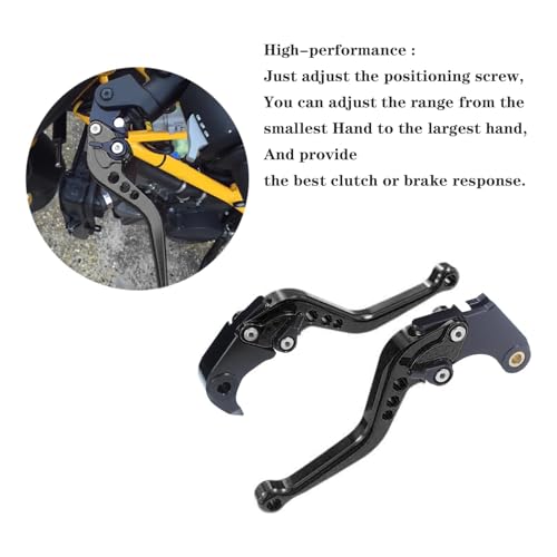 Adsspro Motorcycle CNC Aluminum Short Brake Clutch Levers Lever Handle for GSXR600 2006-2022 GSXR750 2006-2022 GSXR1000 2005-2006 GSXR1000 2009-2022 GSX-S1000/F/S/ABS 2015-2022 Motorbike （Black） - Image 4