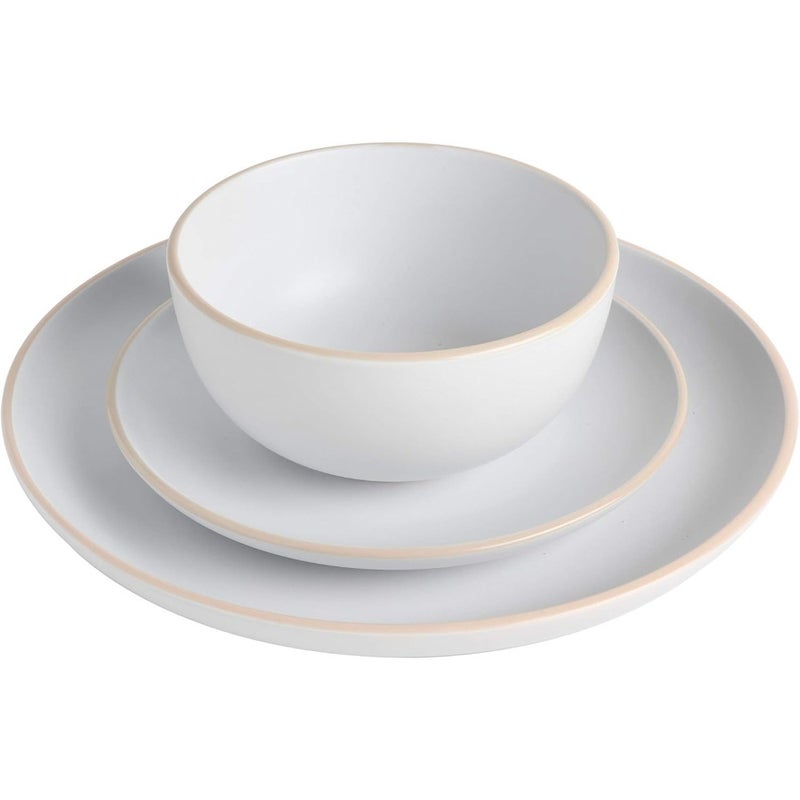 Rockaway Round Stoneware Dinnerware Set, White - Image 3