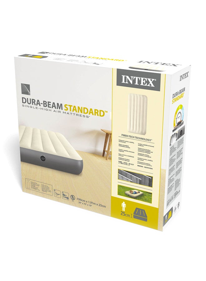 INTEX 10" Inch Twin Dura-Beam Single-High Airbed combination Beige/Grey - Image 5