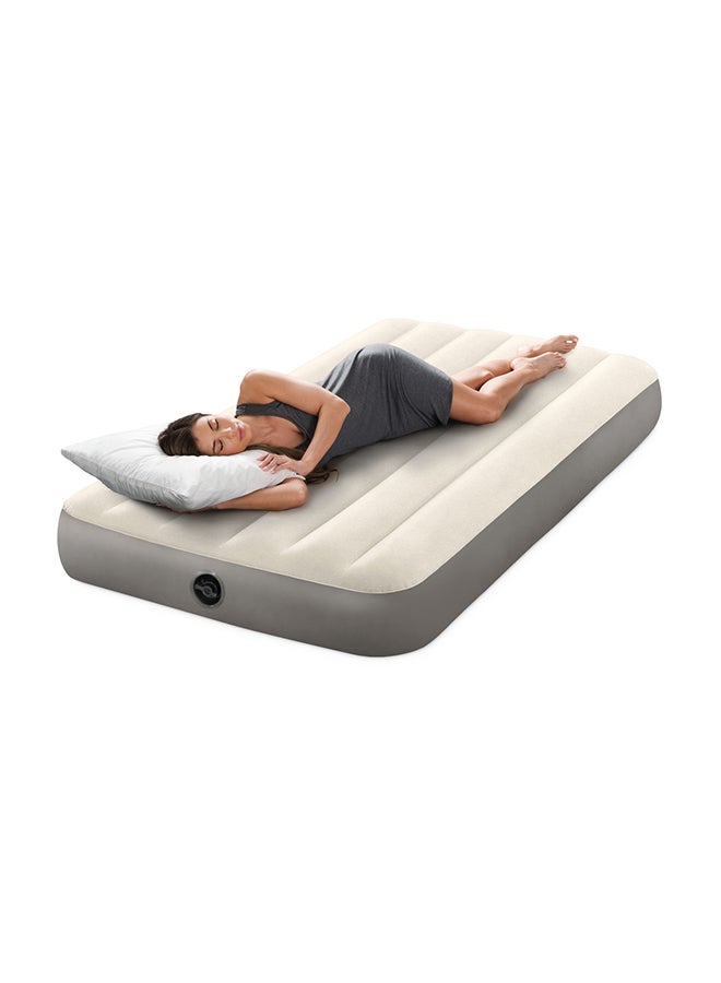 INTEX 10" Inch Twin Dura-Beam Single-High Airbed combination Beige/Grey - Image 2