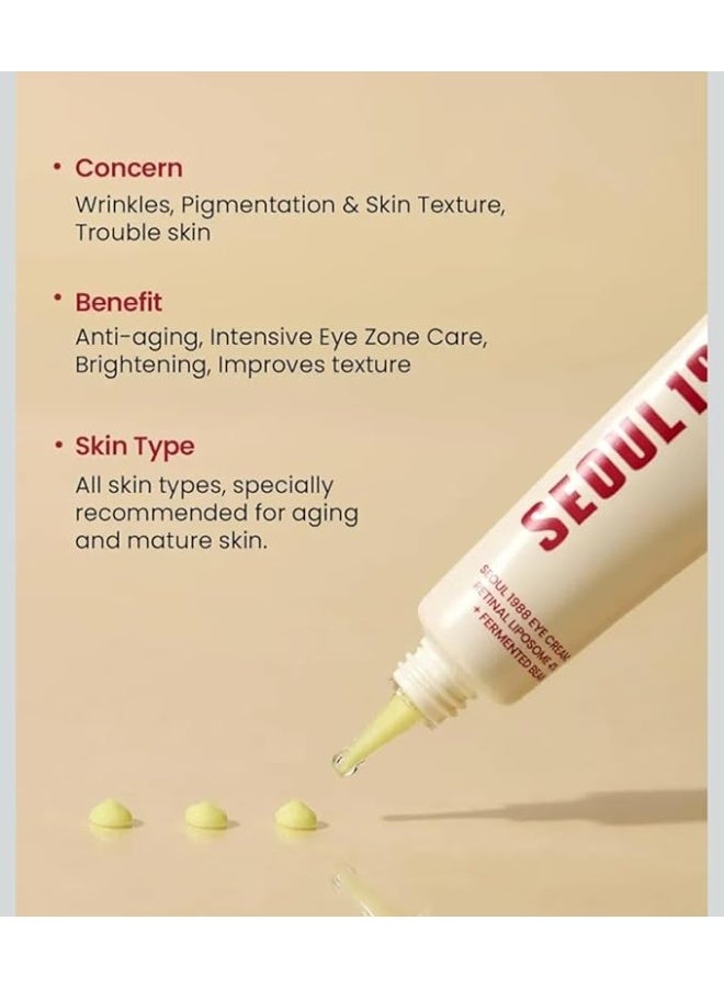 K-SECRET Seoul 1988 Eye Cream Retinal Liposome 4% + Fermented Bean 30ml - Image 5