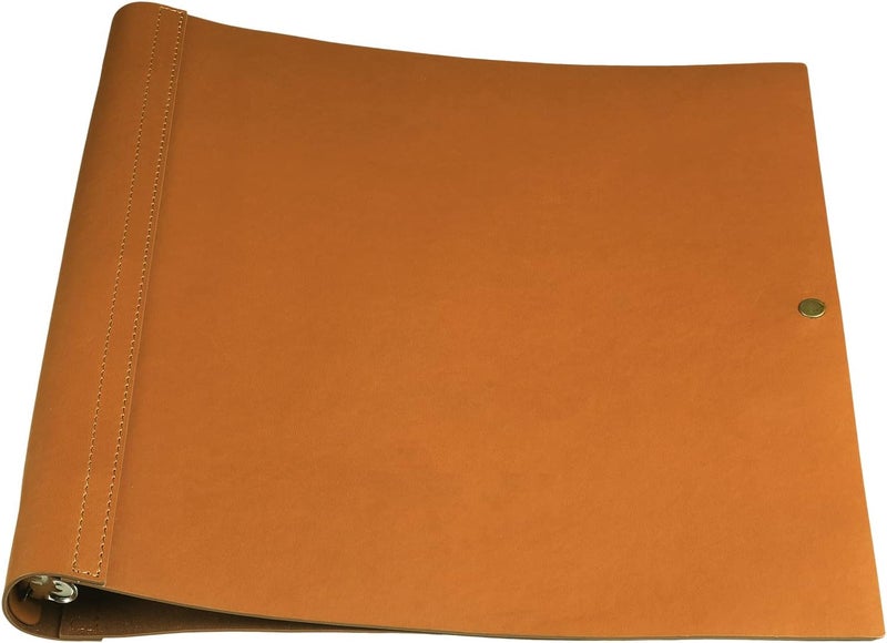 Teling Leather 3 Ring Binder Holds 8.5 x 11 Inch Paper Binder Organizer Vintage Faux Leather Binder Portfolio Folder Planner Binder for Office Home Document Photo Diary Supplies(Antique Brown) - Image 1