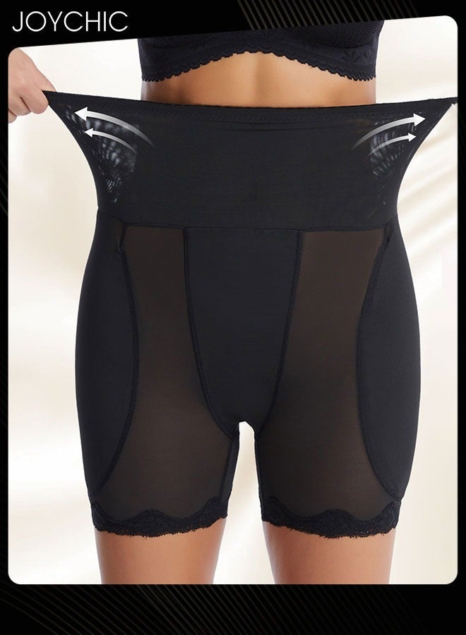 Joychic كورسيه شبكي قابل للتنفس لتشكيل الجسم والتحكم في البطن للنساء مع تعزيز منطقة الفخذ، ملابس داخلية شكلية مع وسائد إسفنجية مزيفة وسراويل رفع باللون الأسود - Image 1