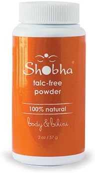 Shobha TalcFree Powder PreWaxing and Sugaring Body Powder  Natural and Organic Ingredients  Control Under Arm Sweat PostWax 2oz