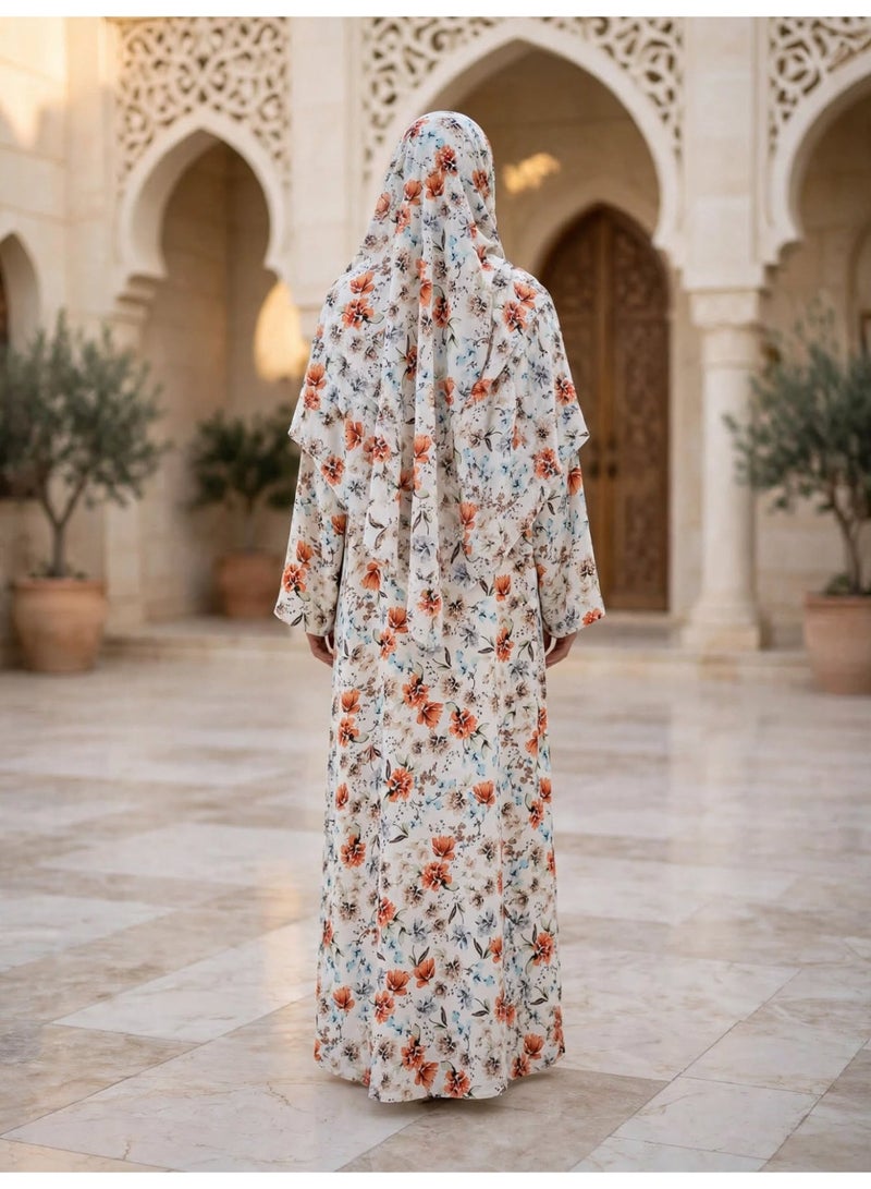 IKKXA Contemporary Patterned Abaya with Classic Wide Sleeves - Image 2