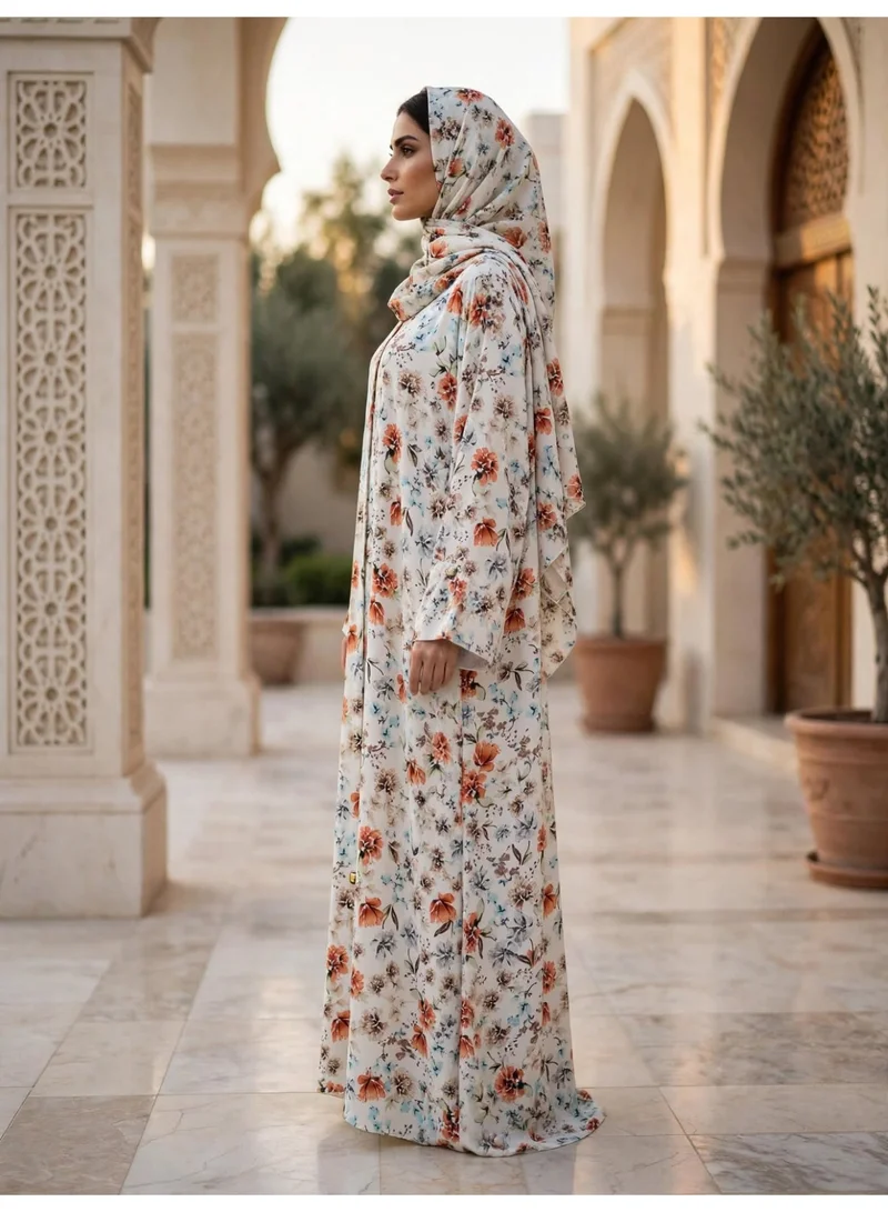 Ikkxa  Contemporary Patterned Abaya with Classic Wide Sleeves for Women | Best Price UAE