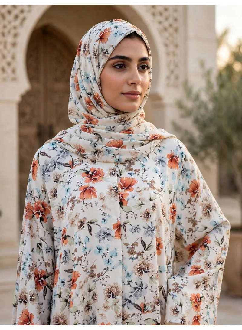 Ikkxa  Contemporary Patterned Abaya with Classic Wide Sleeves for Women | Best Price UAE