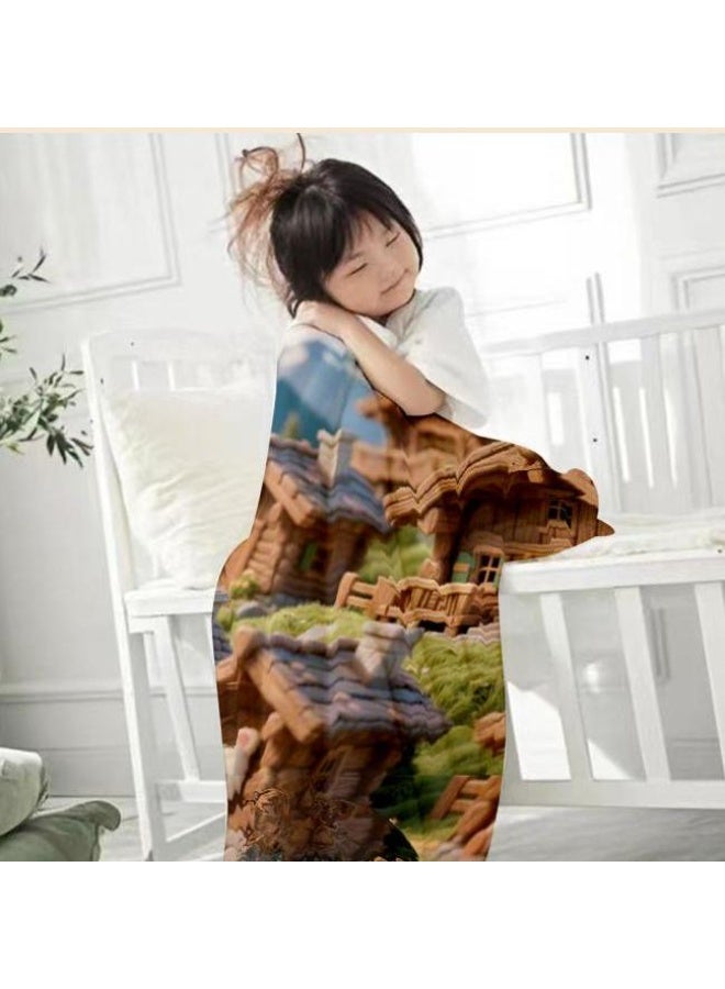 general Baby and children's cartoon flannel thin blanket (warm and comfortable, suitable for sleep, game use) 70cm*100cm - Image 1