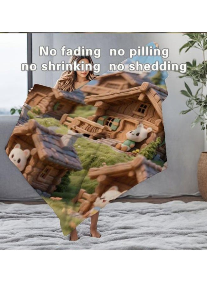 general Baby and children's cartoon flannel thin blanket (warm and comfortable, suitable for sleep, game use) 70cm*100cm - Image 2