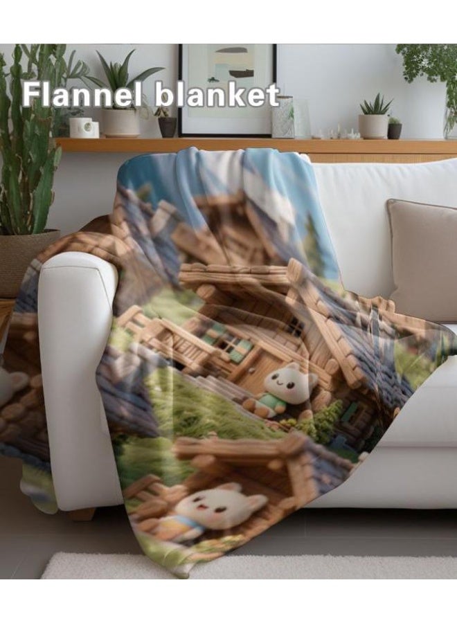 general Baby and children's cartoon flannel thin blanket (warm and comfortable, suitable for sleep, game use) 70cm*100cm - Image 4