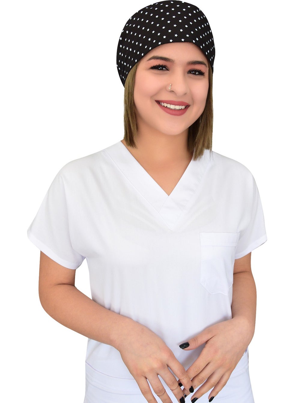 Nur Orthopedics Black Star Doctor Nurse Hospital Medical Surgical Bonnet - pzsku/ZE52DDE0E33189F331A6BZ/45/_/1728061706/01c6d593-d0a7-48c2-af2f-e2495313386d