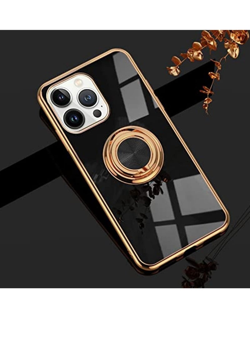 Raxoom Luxury Silicone TPU Shockproof Ring Holder Kickstand Slim Plated Phone Case Cover designed for iPhone 11 Pro - Image 3