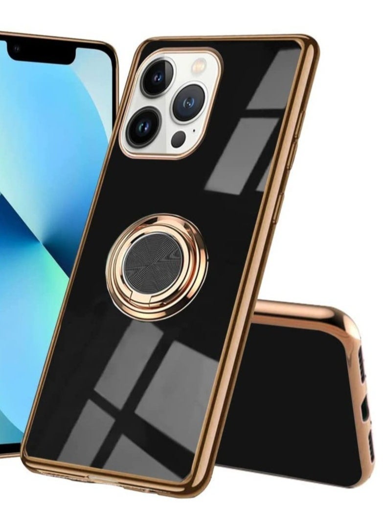 Raxoom Luxury Silicone TPU Shockproof Ring Holder Kickstand Slim Plated Phone Case Cover designed for iPhone 11 Pro - Image 5