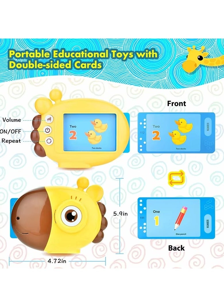 Flash Cards with Sound Effects, Talking Flash Cards, Toddler Learning Toy with 60 Double-sided Learning Cards, Educational Interactive Toys, Fun Toddler Travel Toys, Ideal Gift for Kids  - Image 2