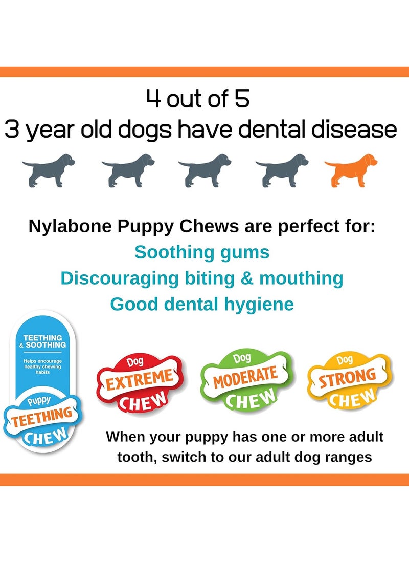 Nylabone Puppy Teething Chew Toy Wishbone Puppy Pink Original Chicken Flavour X Small Petite 1 Count  - Image 4