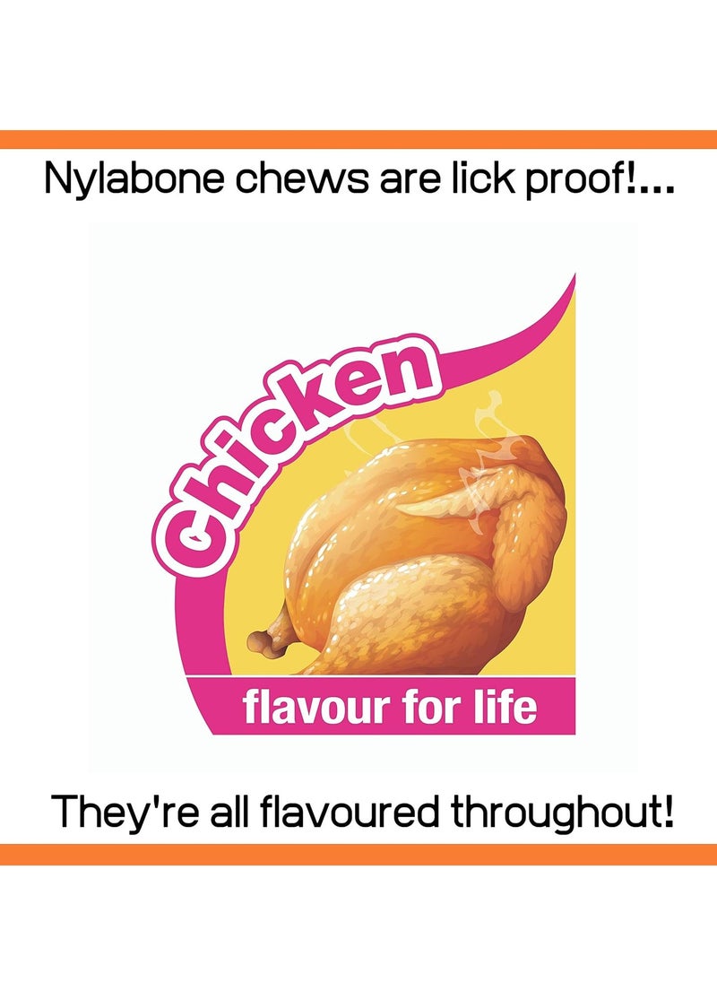 Nylabone Puppy Teething Chew Toy Wishbone Puppy Pink Original Chicken Flavour X Small Petite 1 Count  - Image 5