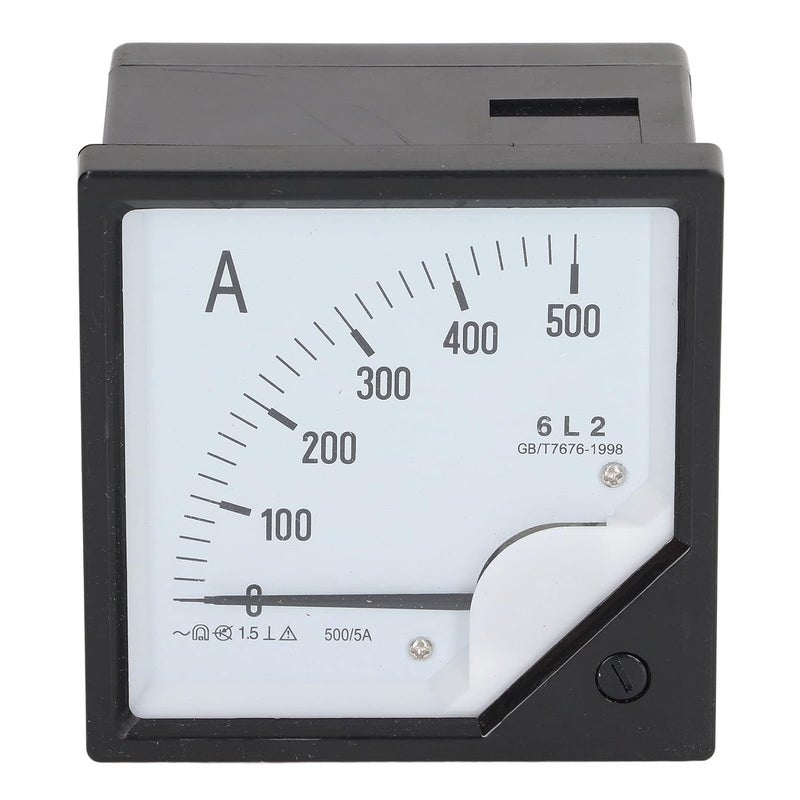 Analog AC Ammeter Panel Meter and Magnetoelectric Pointer Current Gauge with ABS Housing, 0 to 500A Measurement Range and 1.5 Percent Accuracy for Power Distribution Systems. - Image 5