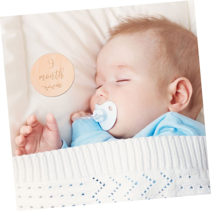 13Pcs Wooden Monthly Milestone Cards For Newborn Photography Home Decor Growth Record - Image 3