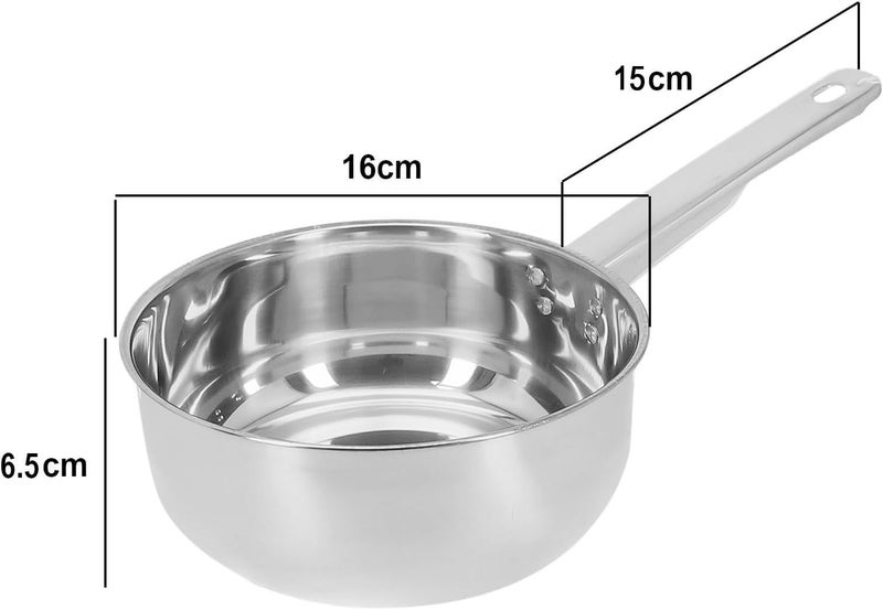 Stainless Steel Water Ladle with Long Handle for Kitchen Cooking, Thickened Metal Soup Spoon for Pot Pan Serving and Scooping Liquid(16cm) - Image 2