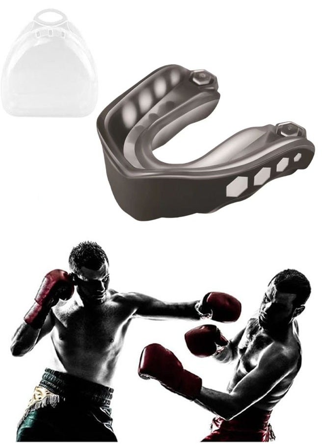 Generic Mouth Guard, Football Mouthpiece Sport Mouth Guard Sports Football Adult Mouth Guard MMA Mouthguard for Football, Basketball, Lacrosse, Hockey, Boxing (Black)  - Image 1