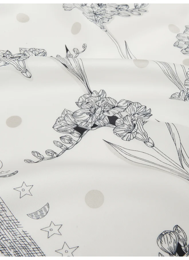 Styli Styli Floral Print Square Neck Scarf