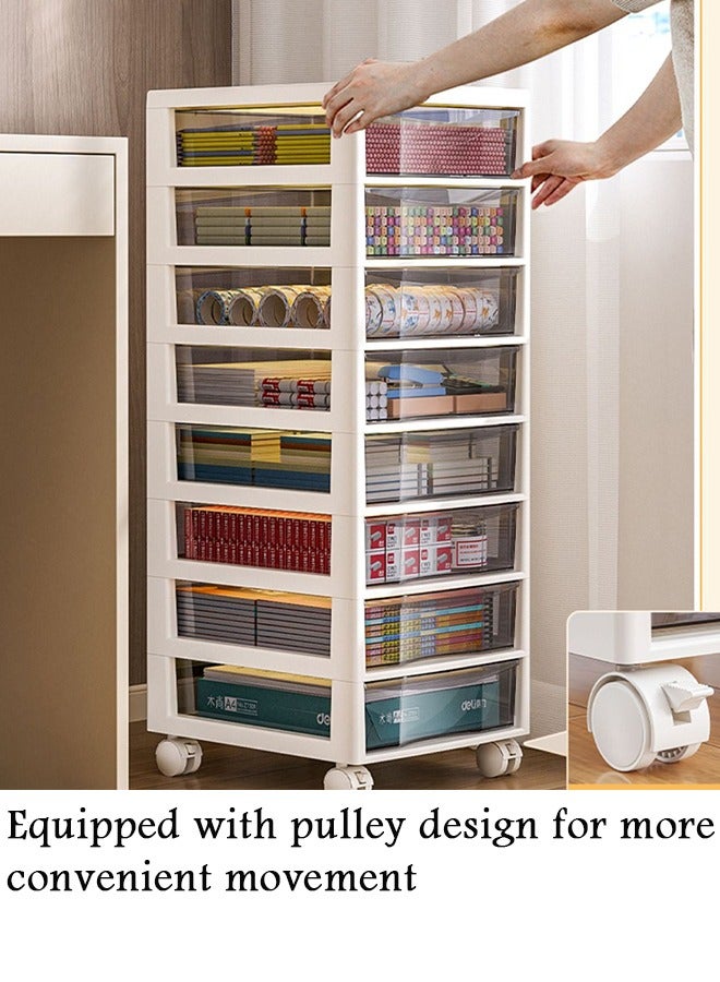 MLADEN 6 Drawer Storage Bin Unit,Storage Drawers for Office Supplies, Plastic Stationary Organizer, Makeup Organizer, Desk Storage Box for Office, School, Home - Image 4