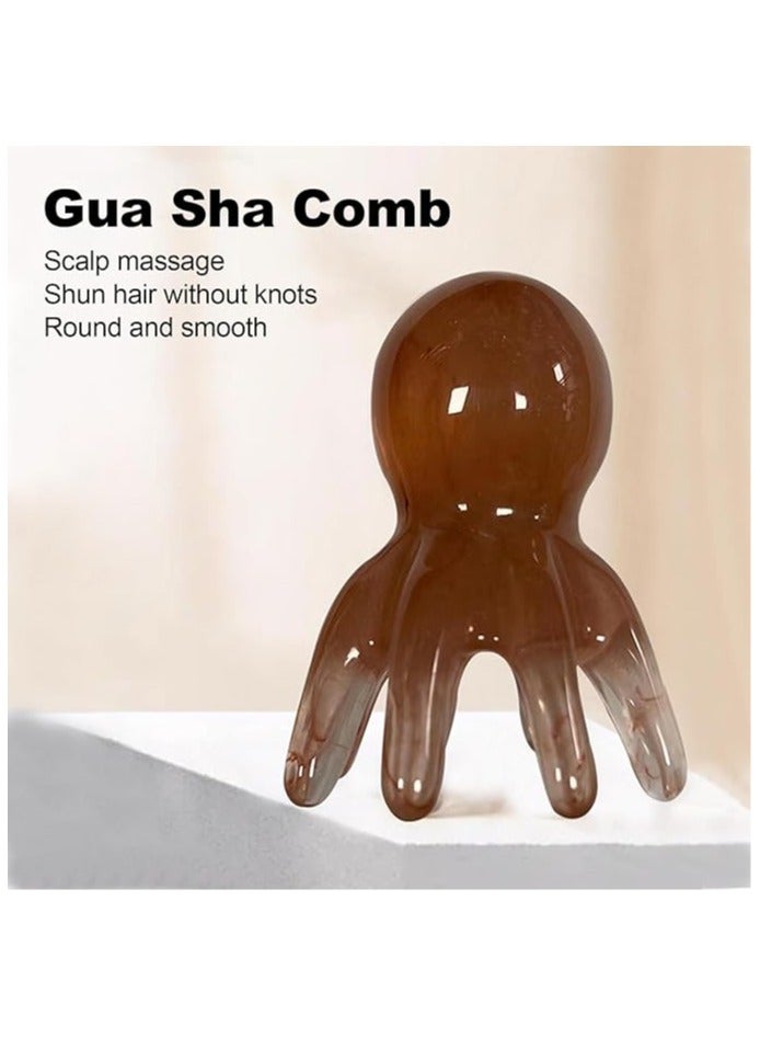 general Scalp Massager, Octopus Shape Resin Scalp Scratcher, Head Scratcher, Gua Sha Protable Comfortable Head Massage Tool for Women Men Cleaning Care - Image 3