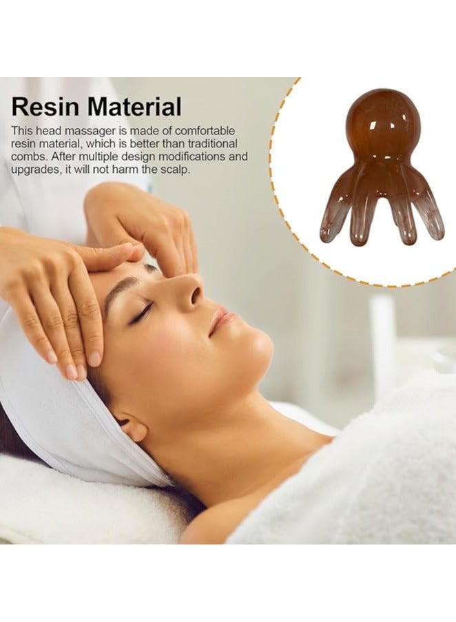 general Scalp Massager, Octopus Shape Resin Scalp Scratcher, Head Scratcher, Gua Sha Protable Comfortable Head Massage Tool for Women Men Cleaning Care - Image 4