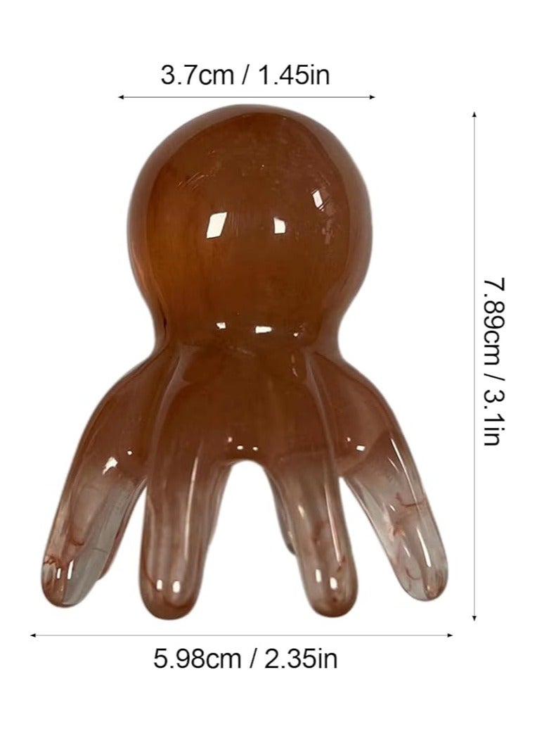 general Scalp Massager, Octopus Shape Resin Scalp Scratcher, Head Scratcher, Gua Sha Protable Comfortable Head Massage Tool for Women Men Cleaning Care - Image 5