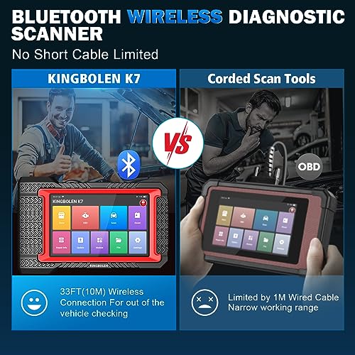 KINGBOLEN K7 OBD2 Scanner Bluetooth 2025 Bidirectional Scan Tool with Lifetime Update(New Version), ECU Coding, 31+ Resets, Full System Car Diagnosis, CAN FD, FCA AutoAuth, Crankshaft Relearn - Image 3